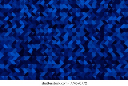 Dark BLUE vector red banner with set of circles, dots. Donuts Background. Creative Design Template. Technological halftone illustration.