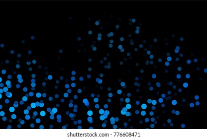 Dark BLUE vector red banner with set of circles, dots. Donuts Background. Creative Design Template. Technological halftone illustration.
