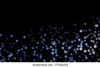Dark BLUE vector red banner with set of circles, dots. Donuts Background. Creative Design Template. Technological halftone illustration.
