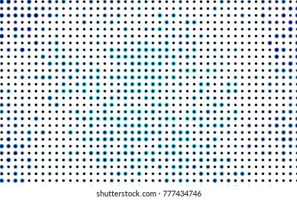 Dark BLUE vector red banner with set of circles, dots. Donuts Background. Creative Design Template. Technological halftone illustration.