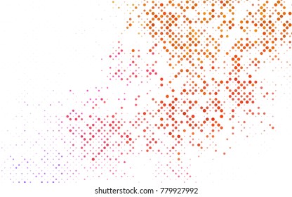 Dark BLUE vector red banner with set of circles, dots. Donuts Background. Creative Design Template. Technological halftone illustration.