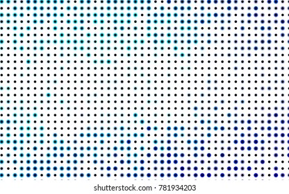 Dark BLUE vector red banner with set of circles, dots. Donuts Background. Creative Design Template. Technological halftone illustration.