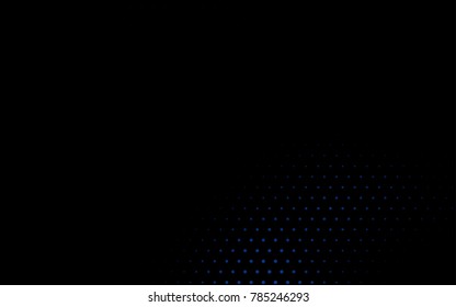 Dark BLUE vector red banner with set of circles, dots. Donuts Background. Creative Design Template. Technological halftone illustration.