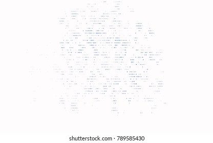 Dark BLUE vector red banner with set of circles, dots. Donuts Background. Creative Design Template. Technological halftone illustration.