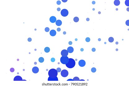 Dark BLUE vector red banner with set of circles, dots. Donuts Background. Creative Design Template. Technological halftone illustration.