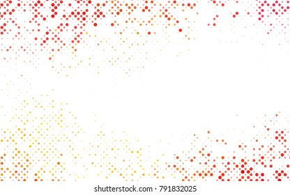 Dark BLUE vector red banner with set of circles, dots. Donuts Background. Creative Design Template. Technological halftone illustration.