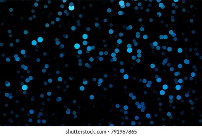 Dark BLUE vector red banner with set of circles, dots. Donuts Background. Creative Design Template. Technological halftone illustration.