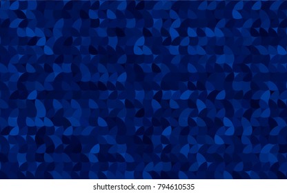 Dark BLUE vector red banner with set of circles, dots. Donuts Background. Creative Design Template. Technological halftone illustration.