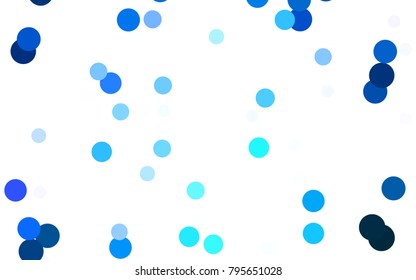 Dark BLUE vector red banner with set of circles, dots. Donuts Background. Creative Design Template. Technological halftone illustration.