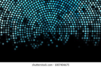 Dark BLUE vector red pattern of geometric circles, shapes. Colorful mosaic banner. Geometric background with colored disks.