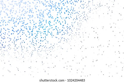 Dark BLUE vector red pattern of geometric circles, shapes. Colorful mosaic banner. Geometric background with colored disks.