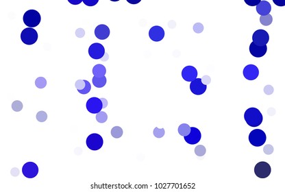 Dark BLUE vector red pattern of geometric circles, shapes. Colorful mosaic banner. Geometric background with colored disks.