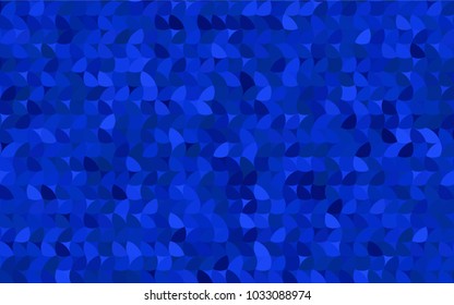 Dark BLUE vector red pattern of geometric circles, shapes. Colorful mosaic banner. Geometric background with colored disks.