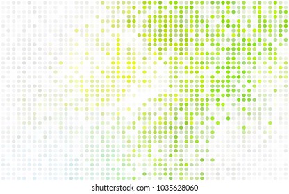 Dark BLUE vector red pattern of geometric circles, shapes. Colorful mosaic banner. Geometric background with colored disks.