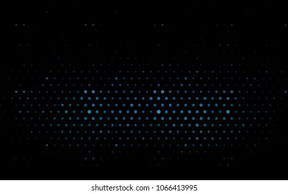 Dark BLUE vector red pattern of geometric circles, shapes. Colorful mosaic banner. Geometric background with colored disks.