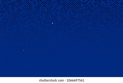 Dark BLUE vector red pattern of geometric circles, shapes. Colorful mosaic banner. Geometric background with colored disks.