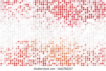 Dark BLUE vector red pattern of geometric circles, shapes. Colorful mosaic banner. Geometric background with colored disks.