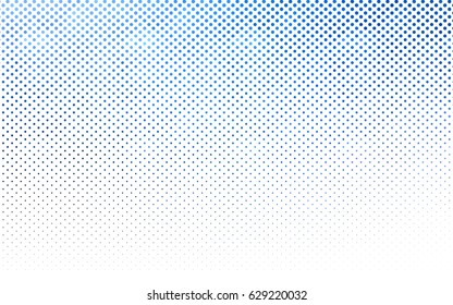 Dark BLUE vector red pattern of geometric circles, shapes. Colorful mosaic banner. Geometric background with colored disks.