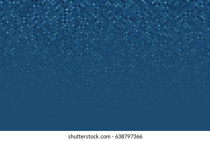 Dark BLUE vector red pattern of geometric circles, shapes. Colorful mosaic banner. Geometric background with colored disks.