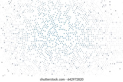 Dark BLUE vector red pattern of geometric circles, shapes. Colorful mosaic banner. Geometric background with colored disks.