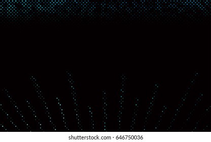 Dark BLUE vector red pattern of geometric circles, shapes. Colorful mosaic banner. Geometric background with colored disks.