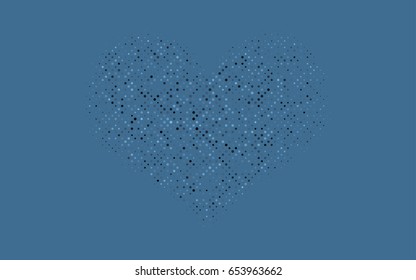 Dark BLUE vector red pattern of geometric circles, shapes. Colorful mosaic banner. Geometric background with colored disks.