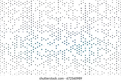 Dark BLUE vector red pattern of geometric circles, shapes. Colorful mosaic banner. Geometric background with colored disks.