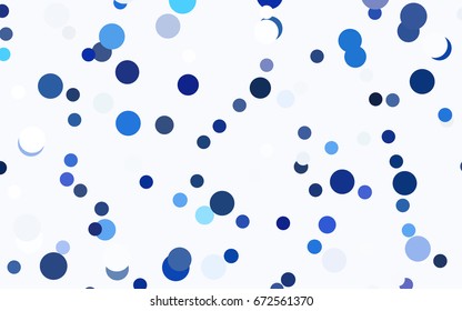 Dark BLUE vector red pattern of geometric circles, shapes. Colorful mosaic banner. Geometric background with colored disks.