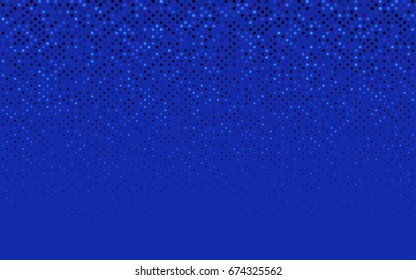 Dark BLUE vector red pattern of geometric circles, shapes. Colorful mosaic banner. Geometric background with colored disks.