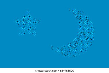 Dark BLUE vector red pattern of geometric circles, shapes. Colorful mosaic banner. Geometric background with colored disks.