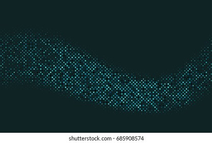 Dark BLUE vector red pattern of geometric circles, shapes. Colorful mosaic banner. Geometric background with colored disks.