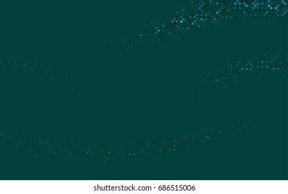 Dark BLUE vector red pattern of geometric circles, shapes. Colorful mosaic banner. Geometric background with colored disks.