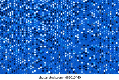 Dark BLUE vector red pattern of geometric circles, shapes. Colorful mosaic banner. Geometric background with colored disks.