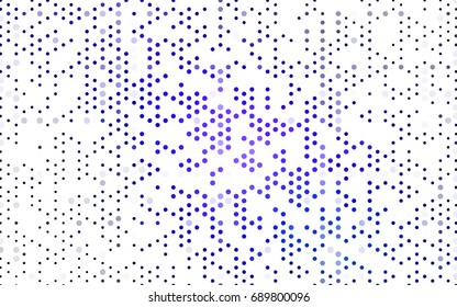 Dark BLUE vector red pattern of geometric circles, shapes. Colorful mosaic banner. Geometric background with colored disks.