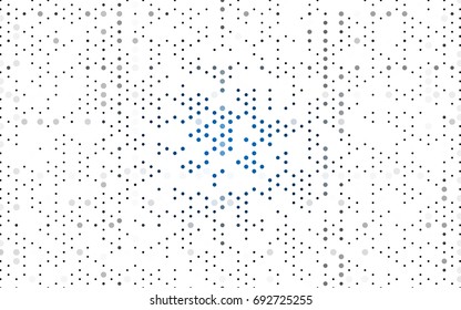 Dark BLUE vector red pattern of geometric circles, shapes. Colorful mosaic banner. Geometric background with colored disks.