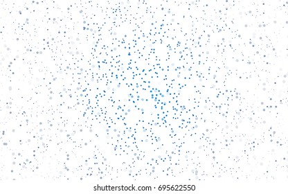 Dark BLUE vector red pattern of geometric circles, shapes. Colorful mosaic banner. Geometric background with colored disks.
