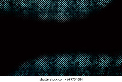 Dark BLUE vector red pattern of geometric circles, shapes. Colorful mosaic banner. Geometric background with colored disks.