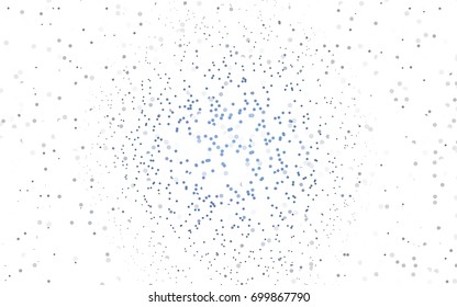 Dark BLUE vector red pattern of geometric circles, shapes. Colorful mosaic banner. Geometric background with colored disks.