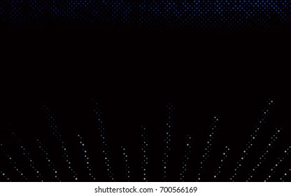 Dark BLUE vector red pattern of geometric circles, shapes. Colorful mosaic banner. Geometric background with colored disks.