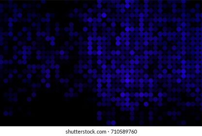 Dark Blue vector red pattern of geometric circles, shapes. Colorful mosaic banner. Geometric background with colored disks.