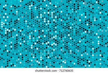 Dark BLUE vector red pattern of geometric circles, shapes. Colorful mosaic banner. Geometric background with colored disks.