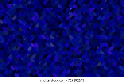 Dark BLUE vector red pattern of geometric circles, shapes. Colorful mosaic banner. Geometric background with colored disks.