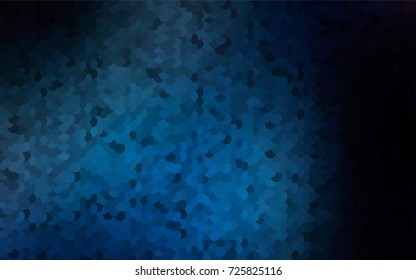 Dark BLUE vector red pattern of geometric circles, shapes. Colorful mosaic banner. Geometric background with colored disks.