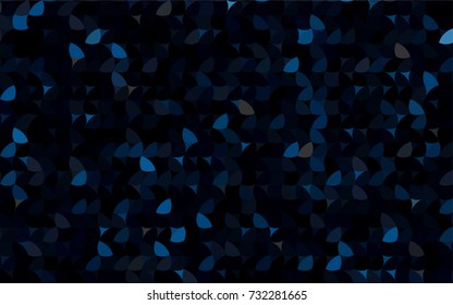 Dark BLUE vector red pattern of geometric circles, shapes. Colorful mosaic banner. Geometric background with colored disks.