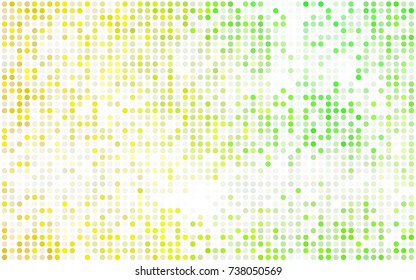 Dark BLUE vector red pattern of geometric circles, shapes. Colorful mosaic banner. Geometric background with colored disks.