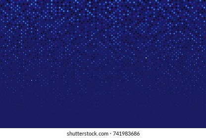 Dark BLUE vector red pattern of geometric circles, shapes. Colorful mosaic banner. Geometric background with colored disks.