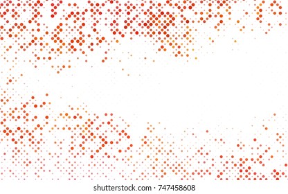 Dark BLUE vector red pattern of geometric circles, shapes. Colorful mosaic banner. Geometric background with colored disks.
