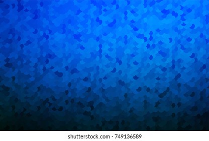 Dark BLUE vector red pattern of geometric circles, shapes. Colorful mosaic banner. Geometric background with colored disks.