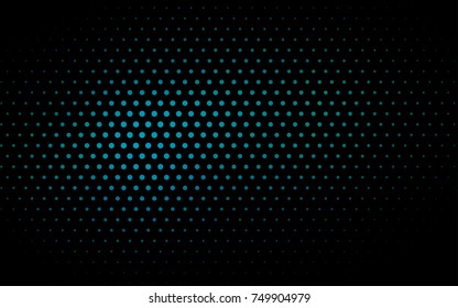 Dark BLUE vector red pattern of geometric circles, shapes. Colorful mosaic banner. Geometric background with colored disks.