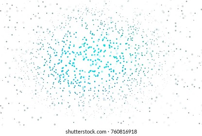 Dark BLUE vector red pattern of geometric circles, shapes. Colorful mosaic banner. Geometric background with colored disks.